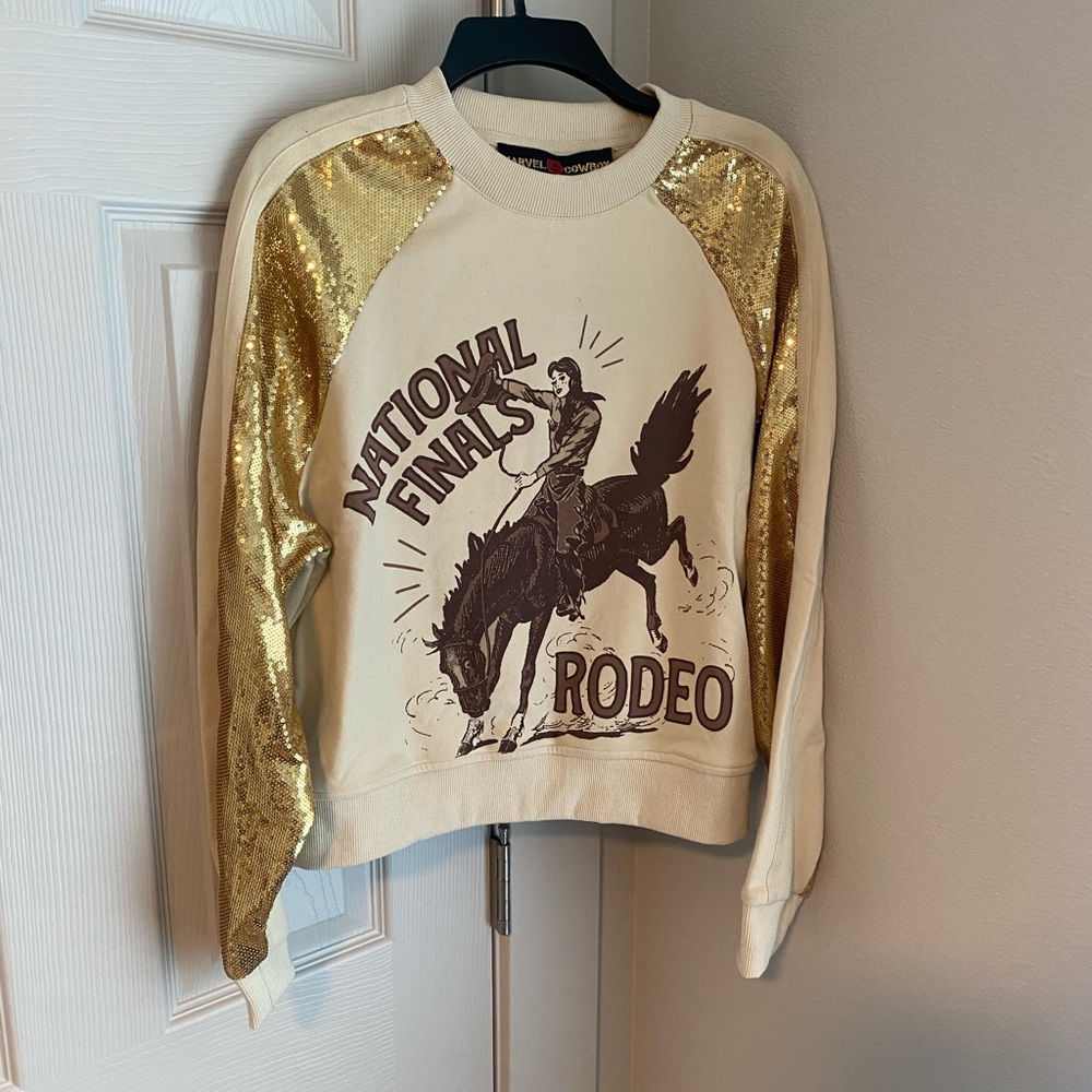 Gold Sequin Rodeo Sweatshirt